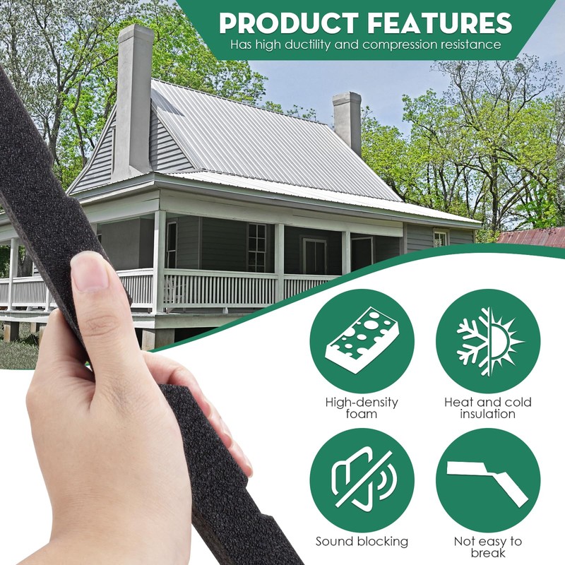 SuperDi 9in Outside R Panel Metal Roof Foam Closure Strips