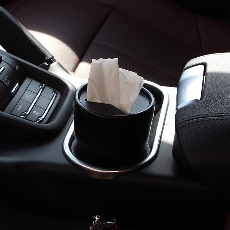 Car Multifunction Holder Mini Pen Tissue Coin Box Black Auto