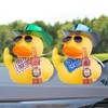 CoFuBcad Finger Rubber Duck Car Dashboard Decorations Duck Car Ornaments