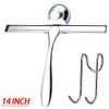 Silicone Shower Squeegee for Glass and Windows – Stainless Steel