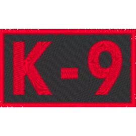 K-9 Patch With Hook & Loop Morale Tactical Dog Emblem Red