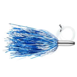 Billy Baits, Mini Turbo Slammer Rigged & Ready, Blue Silver/Blue Firetip, Concave Head, 7/0 Mustad Hook, AFW Swivel, 100 lb / 45.3 kg Grand Slam Mono Line, 6 ft / 1.8 m
