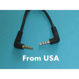 Unbranded 3PK 2Ft 4-Pole 3.5mm Both Male Right Angle ends Headphone Audio Cord Cable Lead