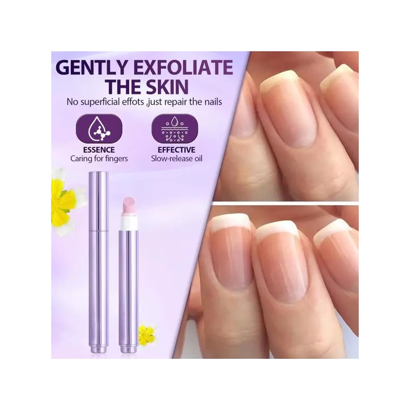 3pcs 3-in-1 네일 케어 펜 세라믹 팁이 있는 큐티클 오일