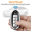 Compatible with Nissan Key Fob Cover with Leather Keychain,Soft TPU