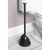 mDesign Plastic Freestanding Hideaway Toilet Bowl Plunger with Holder Set