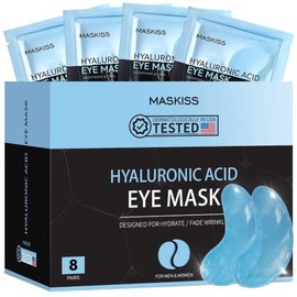 Parches para debajo de los ojos (8 pares), mascarillas de ácido hialurónico para ojos, ojeras, bolsas debajo de los ojos, parches de colágeno para... 