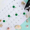 KALYRON 4080 pcs Green Dot Stickers 10 mm Round Green
