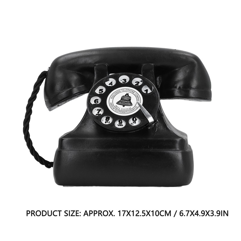 Decorative Telephone Creative Synthetic Resin Rotary Dial Retro Telephone Ornament