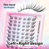 Cat Eye Cluster Lashes Natural Individual Eyelashes 14mm Fox Eye
