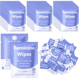 300 Pieces Bulk Feminine Wipes Individually Wrapped,Purple