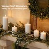 JOIONE Christmas Flameless White Pillar Candles with Remote, Battery Opreated