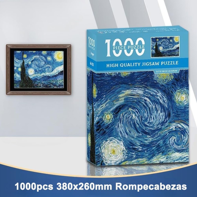 JESWO Rompecabezas 1000 Piezas, Puzzle para Familia Adultos Niños, 38X26cm