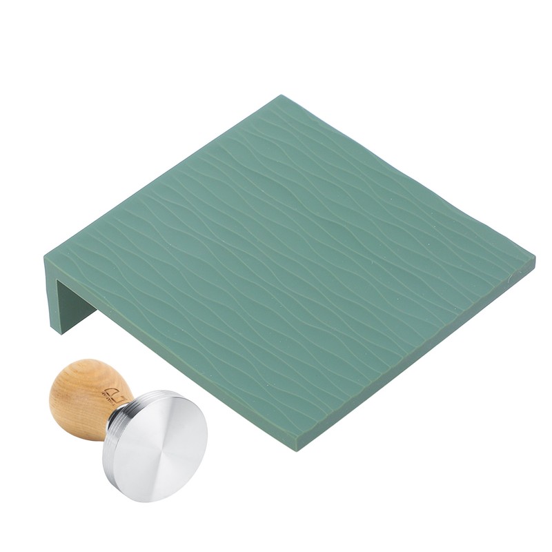 Coffee Tamper Set 58mm Beech Handle Coffee Hammer Embossed Tamping