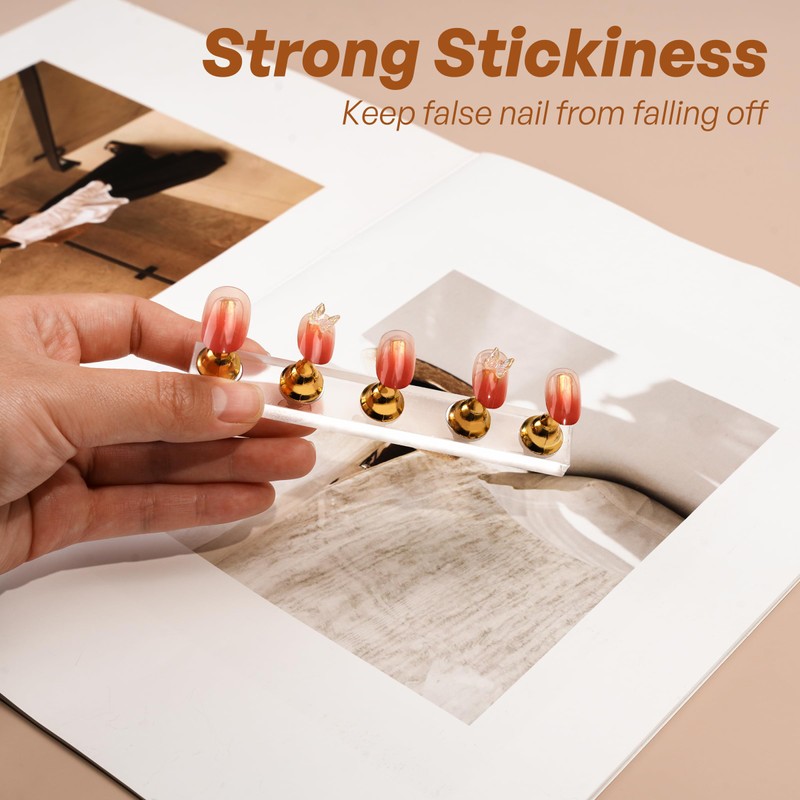 8 Sheets Double Sided Tape for Nails Display Double Sided