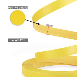 ZYJT PVC Edge Banding, 7/8" x 25ft Non Glued Wood Veneer Edge Trim for Table Cabinet Furniture