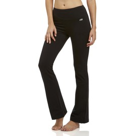 Marika Women’s Tummy Control Pants - Power Mesh-Lined - Bootcut Leg Opening Black