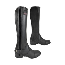 AK New Unisex Equestrian Flexi Crystal Horse Riding Half Chaps AKRS-1976 (Black/Pink, S)