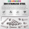 Glarks 111Pcs M5 x 8mm 10mm 12mm 16mm 20mm 25mm