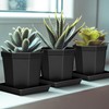 LWALRS Square Plant Saucer 20 22 Inch 2 Pack, Extra