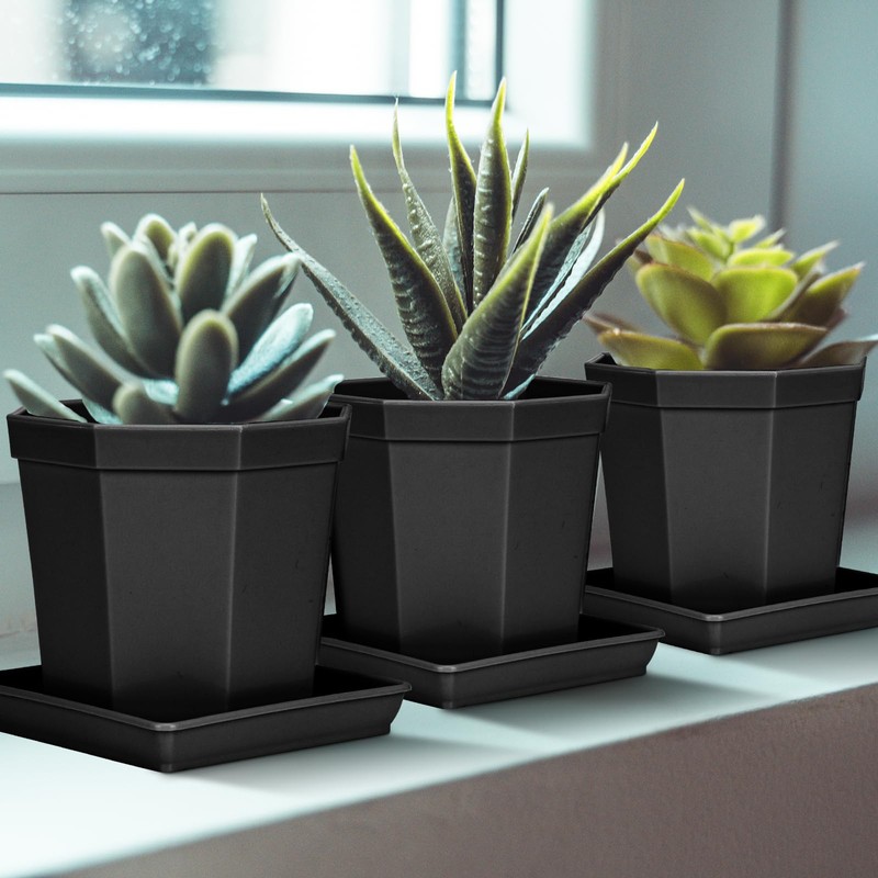 LWALRS Square Plant Saucer 20 22 Inch 2 Pack, Extra