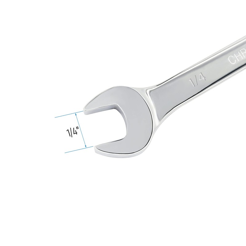 FOCMKEAS 1/4 Inch Ratcheting Combination Wrench SAE 72 Teeth 12