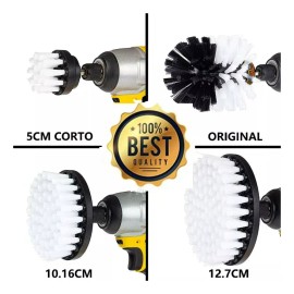 Kit De 4 Cepillos De Limpieza Suaves P Taladro Color Blanco Blanco