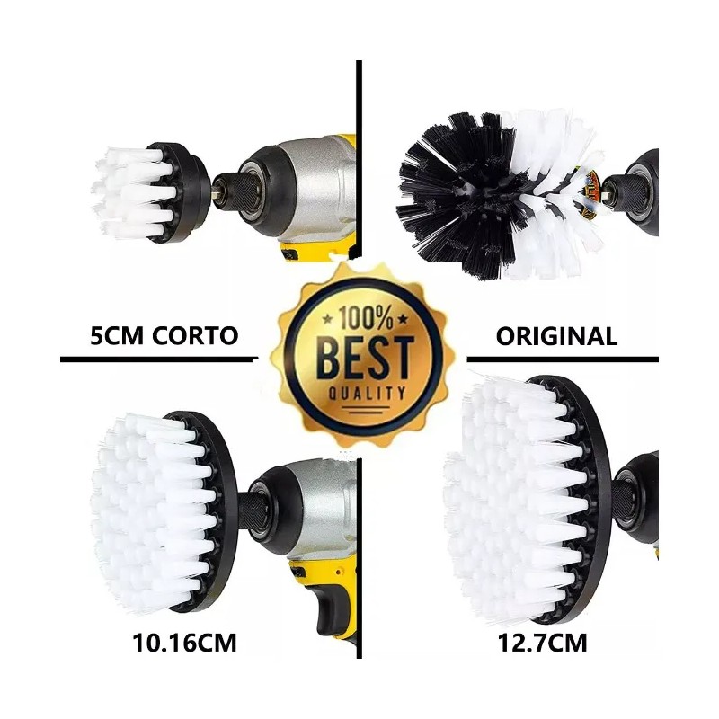 Kit De 4 Cepillos De Limpieza Suaves P Taladro Color