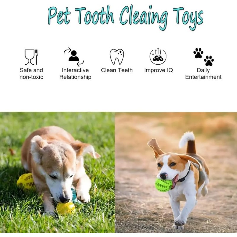 Pelotas de Goma para Perros con Dispensador de Comida, Set