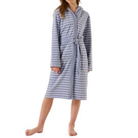 Schiesser Girls' Bathrobe Light Terry Cloth, Grey 181537