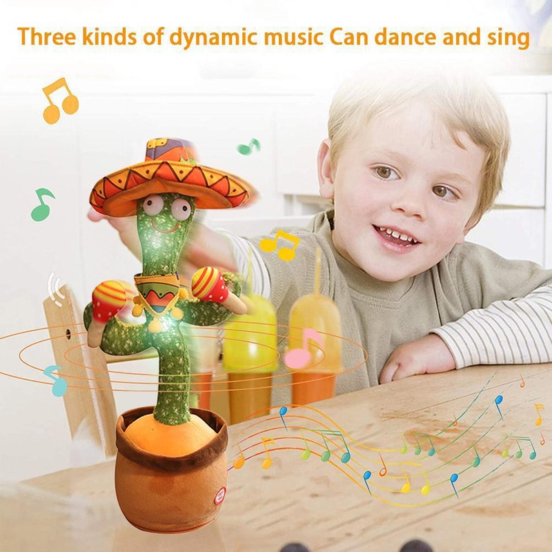 Cactus Plush Toy Singing and Dancing Cactus Electronic Cactus Plush