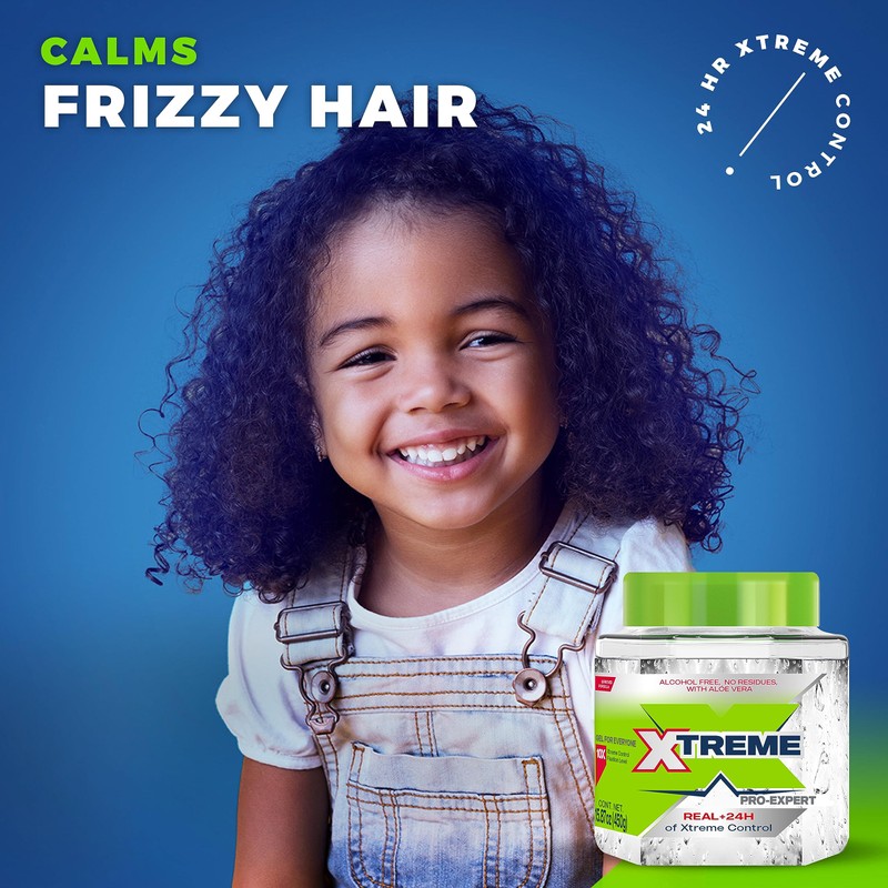 Xtreme Pro-Expert Clear Styling Hair Gel. Alcohol Free, 24-Hours Xtreme