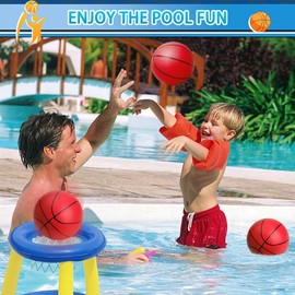 6" Mini Basketball for Kids Adults, Mini Indoor Ball for Over Door Basketball Hoop, Toddler Rubber Balls for Beach Pool Arcade Game, Sport Interactive Toys Gift for Boys Girls (5 Pack with Pump)