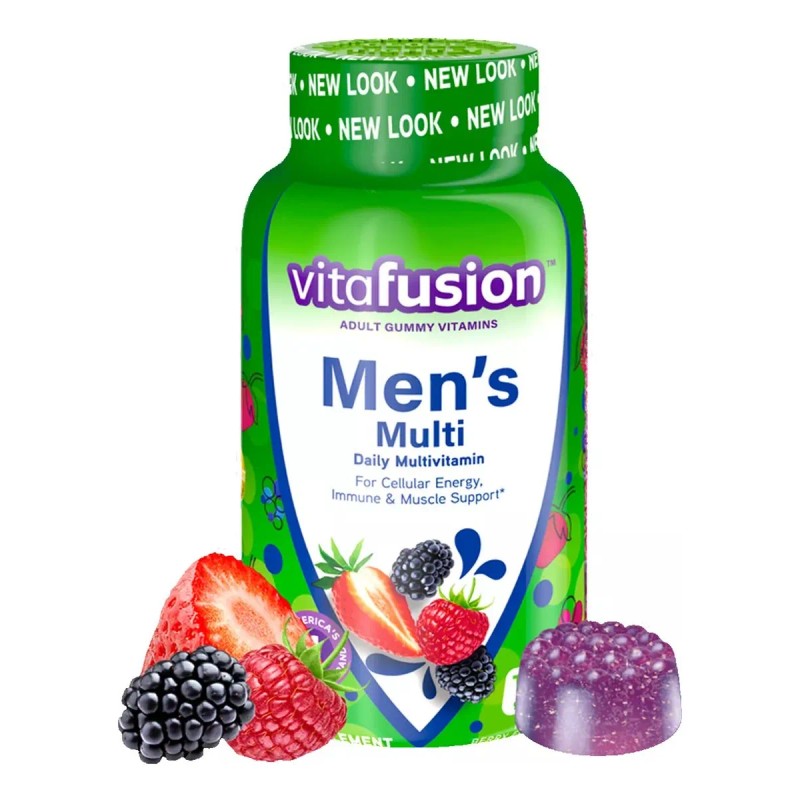 Vitafusion Gomitas Multivitamínicas Para Hombre 220 Gomitas Frutos Rojos