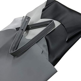 Suzuki GSX750 Katana Two-Tone Gray (GS75X) Special Design Seat Cover Made in Japan (Thick Fabric) [Fabric Color: Seat Black Gray Two-Tone w/ Tandem Belt/Stitching: Transparent] Replacement Type