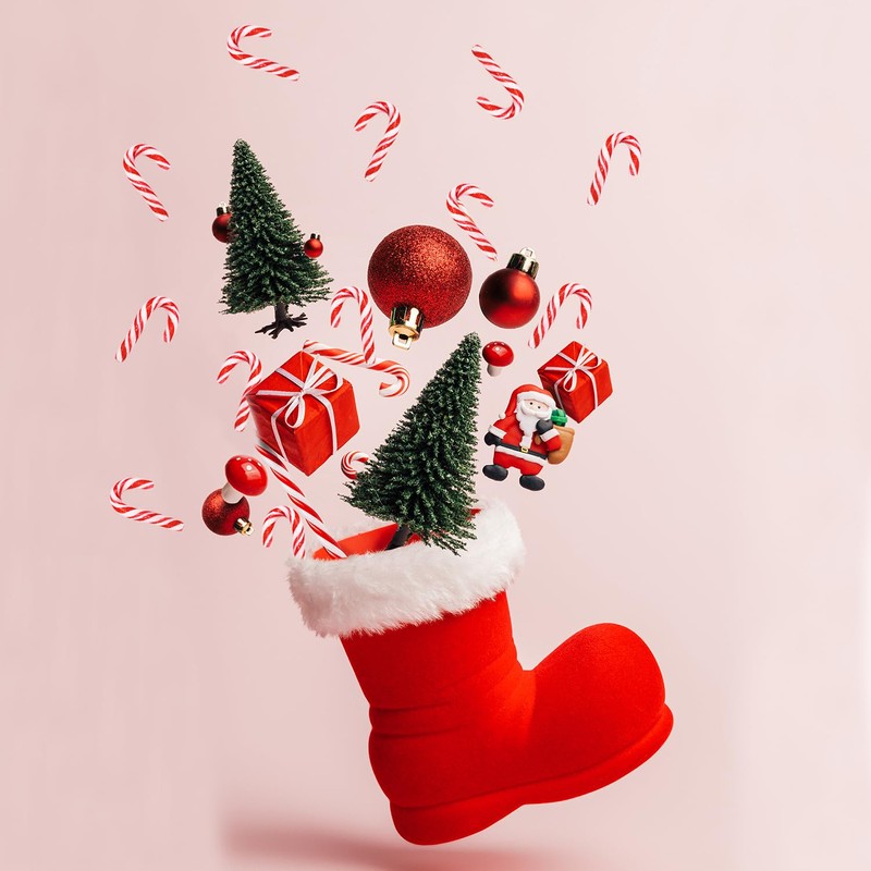 Fruidles Christmas Mini Candy Canes (100 Pack) Peppermint Flavor, Individually