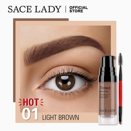 SACE LADY 3D Eyebrow Gel 6ml Lasting 24H Waterproof Smudge-proof Tinted Brow Cream Makeup Kit - Color: #01