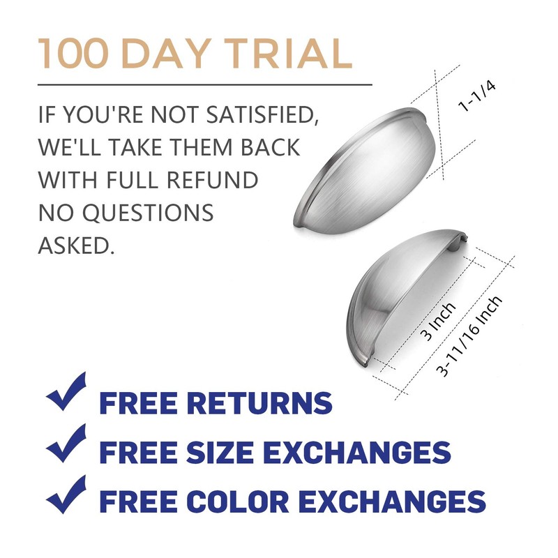 Ravinte 15 Pack 3 inch Drawer Pulls Brushed Nickel Cabinet