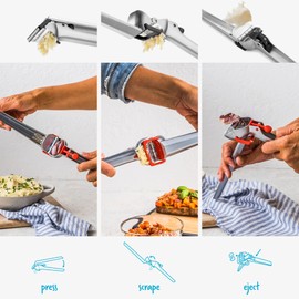 Dreamfarm Garject Self-Cleaning Garlic Press, Charcoal Black