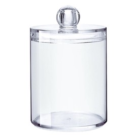 Acrylic Honpo Cotton Swab Case, Cotton Case, Box, Polystyrene, Storage, Small Items, Cotton Swabs, Toothpicks, Toothpicks, Lid Included