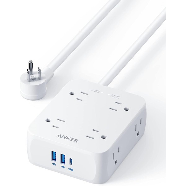 Anker 341 Surge Protector Power Strip 2000J, 8 AC Outlet