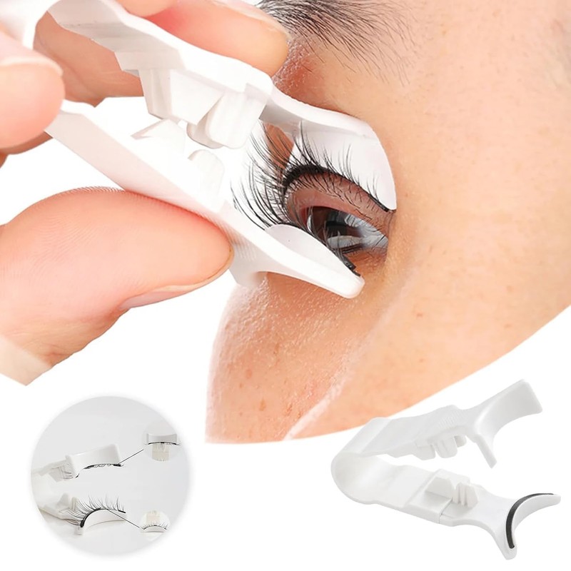 White False Eyelashes Clip 5g Portable Magnetic Eyelash Applicator,Easy to