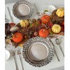 Umisriro Antique Silver Charger Plates Embossed Rim, 13 Inch Dinner