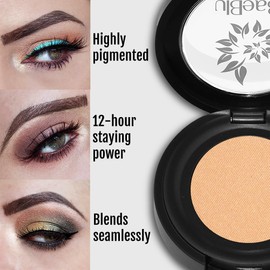 BaeBlu Hypoallergenic Eyeshadow Organic 100% Natural Finely Pressed Velvety Smooth Powder, Made in USA, Gold Rush