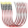 100pcs 12V Clear 5mm Prewired Light Emitting Diodes with 20cm