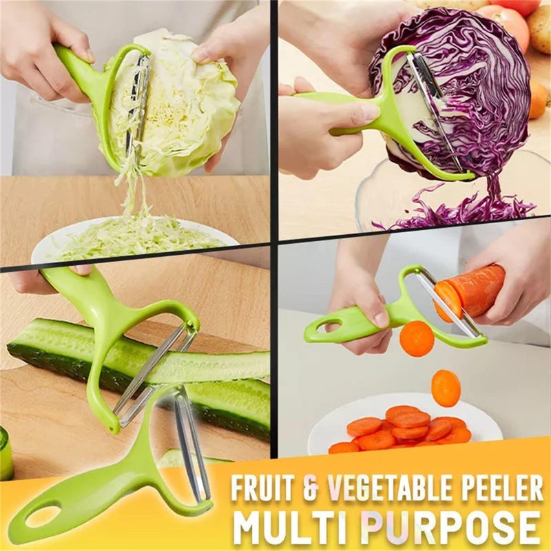 2Pcs Stainless Steel Potato Peeler Cabbage Lettuce Head Grater Shredder