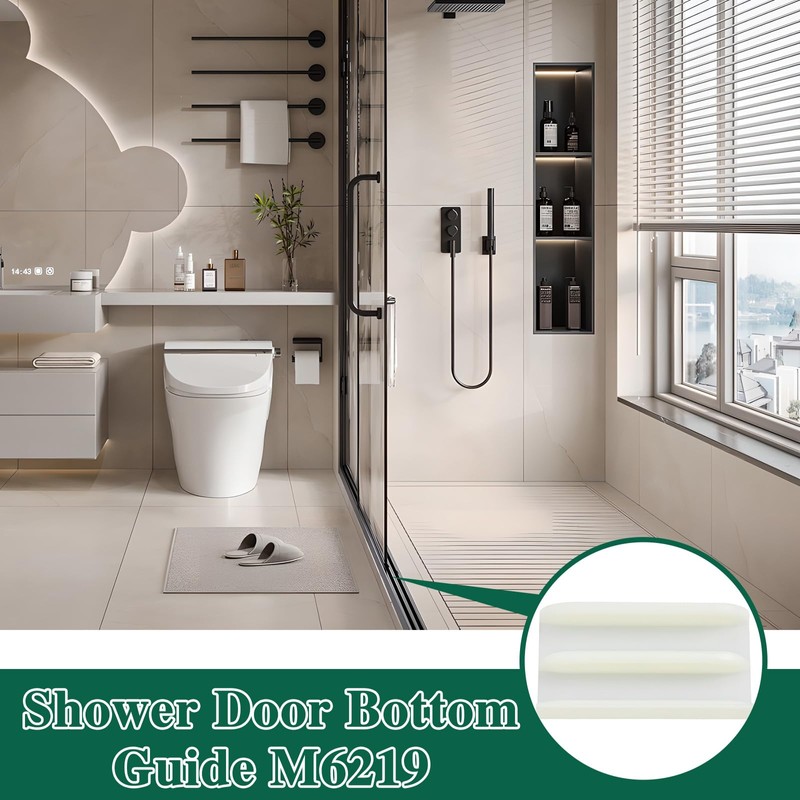 2 Pack M6219 Sliding Door Bottom Guide Shower Door for
