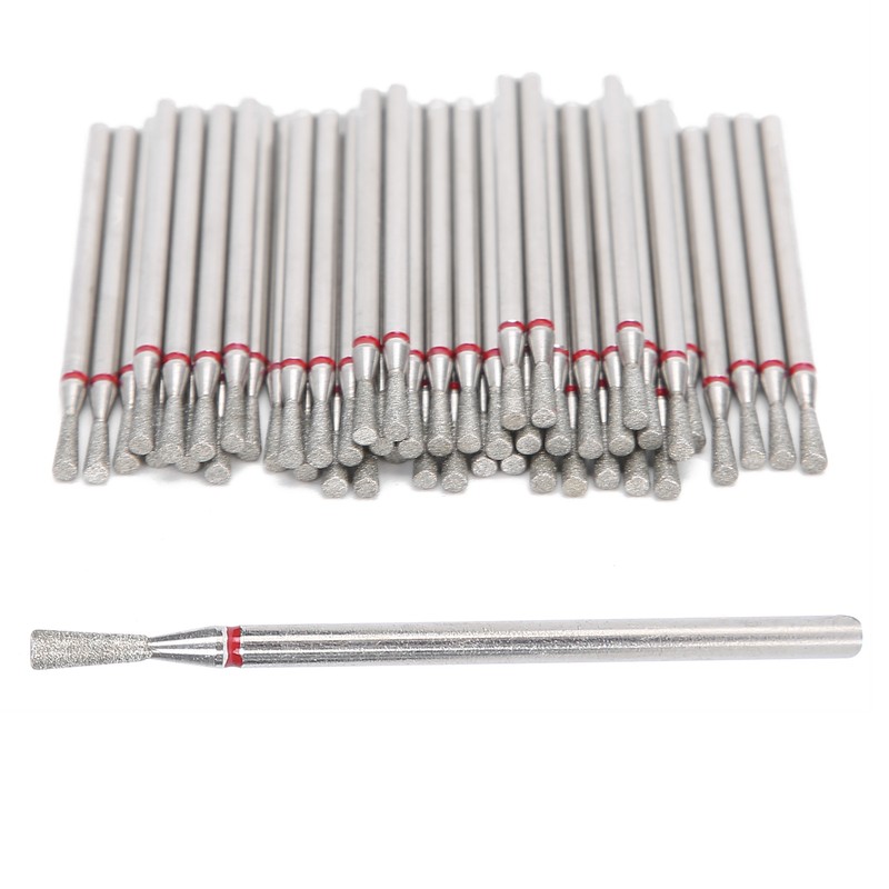 50pcs Inverted Cone Shape Nail Polishing Grinding Head Nail Art