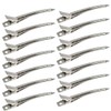 Rustproof Metal Duck Bill Wave Clips, 3.5 Inches, Pack of