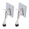 One-touch doorstop adhesive bracket (white, 4inch x 2pack)